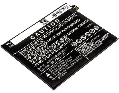 Replacement Battery for Nubia  M2 – Mobile, SmartPhone – 3600mAh / 13.86Wh / 3.85V