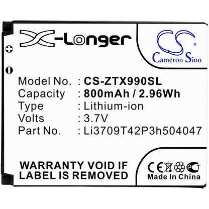 Replacement Battery for T-Mobile  Beat – Mobile, SmartPhone – 800mAh / 2.96Wh / 3.7V