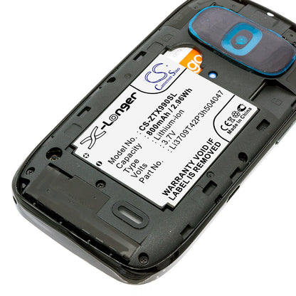 Replacement Battery for ZTE  Altair 2 – Mobile, SmartPhone – 800mAh / 2.96Wh / 3.7V