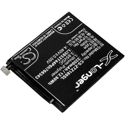 Replacement Battery for ZTE  Nubia Z18 mini Dual SIM – Mobile, SmartPhone – 3350mAh / 12.90Wh / 3.85V