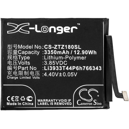 Replacement Battery for ZTE  Nubia Z18 mini Dual SIM – Mobile, SmartPhone – 3350mAh / 12.90Wh / 3.85V