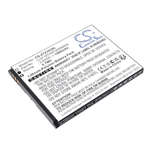 Replacement Battery for ZTE 353VL – Mobile, SmartPhone – 1500mAh / 3.8V