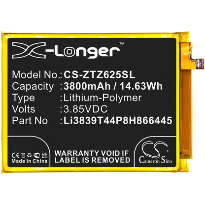 Replacement Battery for ZTE Blade 11 Prime 2020 – Mobile, SmartPhone – 3800mAh / 3.85V