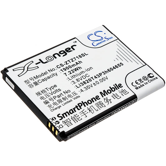 Replacement Battery for ZTE Z718 – Mobile, SmartPhone – 1900mAh / 3.8V - image 1