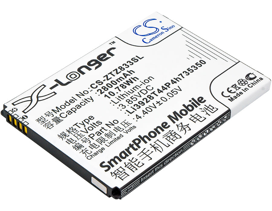 Replacement Battery for ZTE Avid Trio – Mobile, SmartPhone – 2800mAh / 3.85V - image 1
