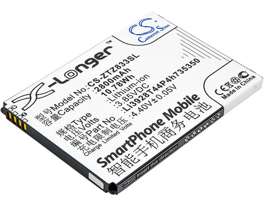 Replacement Battery for ZTE Avid Trio – Mobile, SmartPhone – 2800mAh / 3.85V - image 1